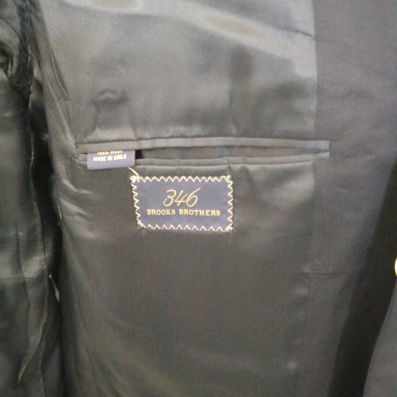 Brooks Brothers 346 Navy Blue Blazer 44 Long - Woo - Picture 3 of 8
